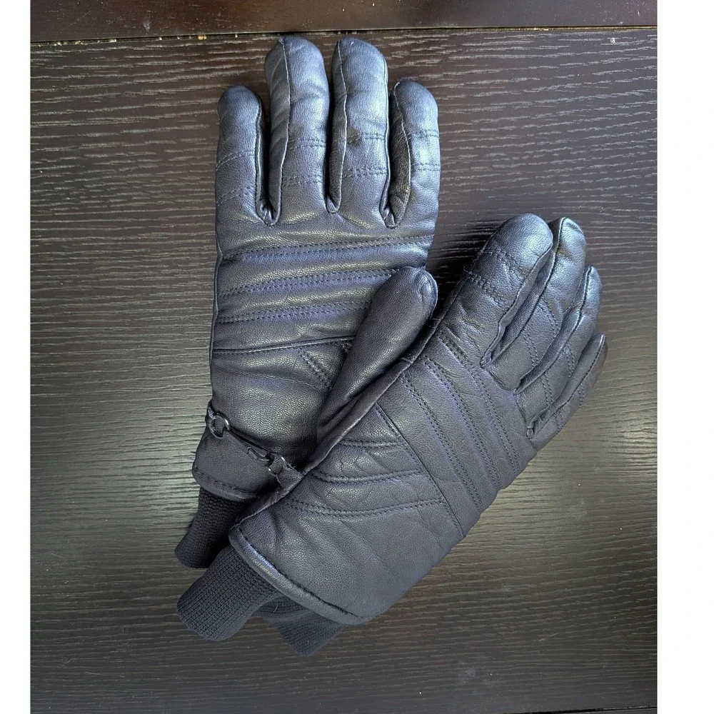 REI‎ Vintage Gore-Tex Leather Thinsulate Winter Gloves Black Women's Medium